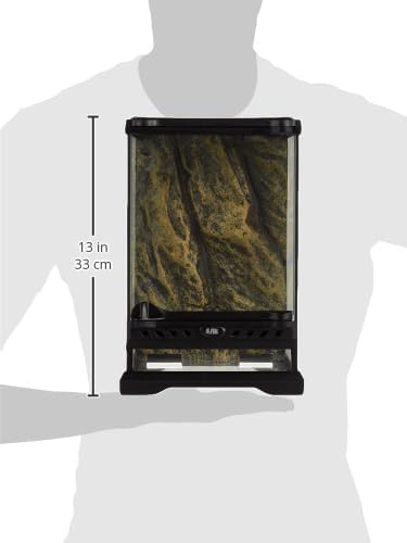 Exo Terra Glass Natural Terrarium Kit, for Reptiles and Amphibians, Nano Tall, 8 x 8 x 12 inches, PT2601A1