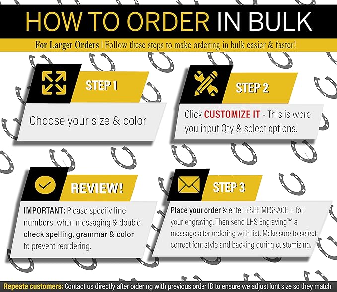 Horse Stall Name Plate, 2x10 Personalized Stall Signs, UV Protected, All Weather Adhesive, Hanging, Mounting or Other, Green Plastic with White Letters - Made in USA - B6