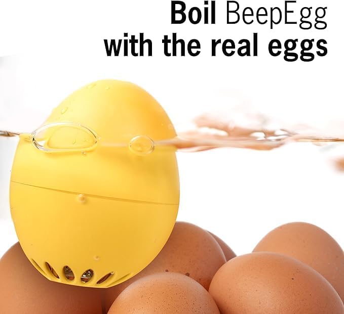 Eagle BeepEgg – Egg Timer for Boiling Eggs – Musical Egg Cooker for Soft, Medium, Hard Boiled Eggs – Food Safe – Singing Floating Egg Timer – Egg Cooker for 3 Levels of Doneness - Brainstream