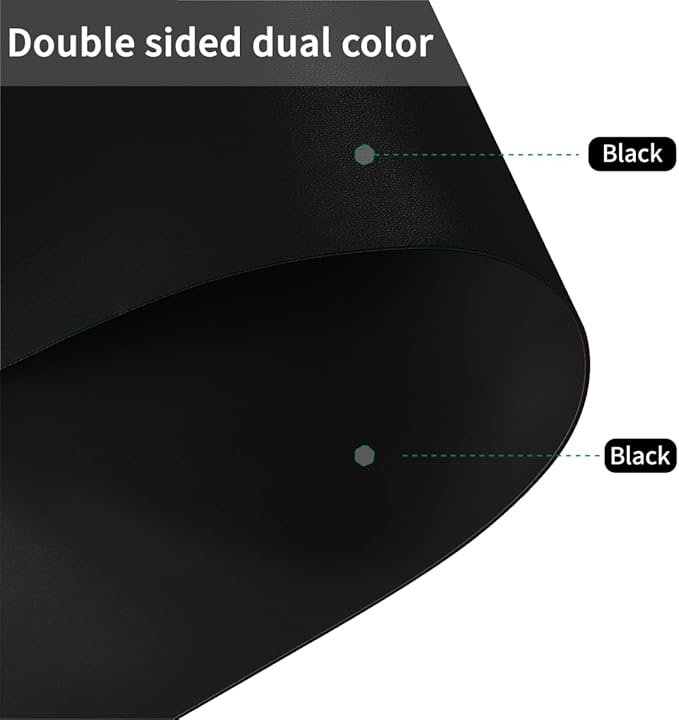 Dresser Covers - 12x76 Inch Waterproof Easy to Clean Can Conceal Flaws Protector The Table Top from Scratches Used for Coffee Table Dresser(Black+Black 12x76)