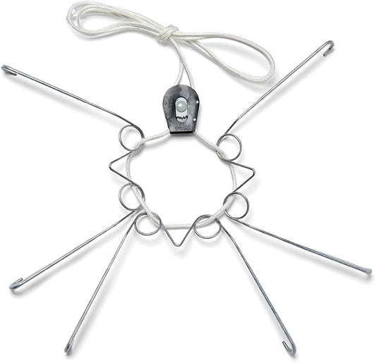 Display Buddie Adjustable Wall Plate Hanger - Secure for Round Platter Bowl Tray Wall Display - Steel - Silicone Hooks - Large 14"-22" up to 8 lbs