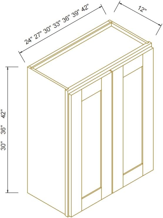 Wall-Mounted Cabinet – Solid Wood Shaker Style Medicine Cabinet with Adjustable Shelves & Soft-Close Doors for Bathroom, Kitchen, and Office Storage (Jade Green, 36" W x 12" D x 30" H)