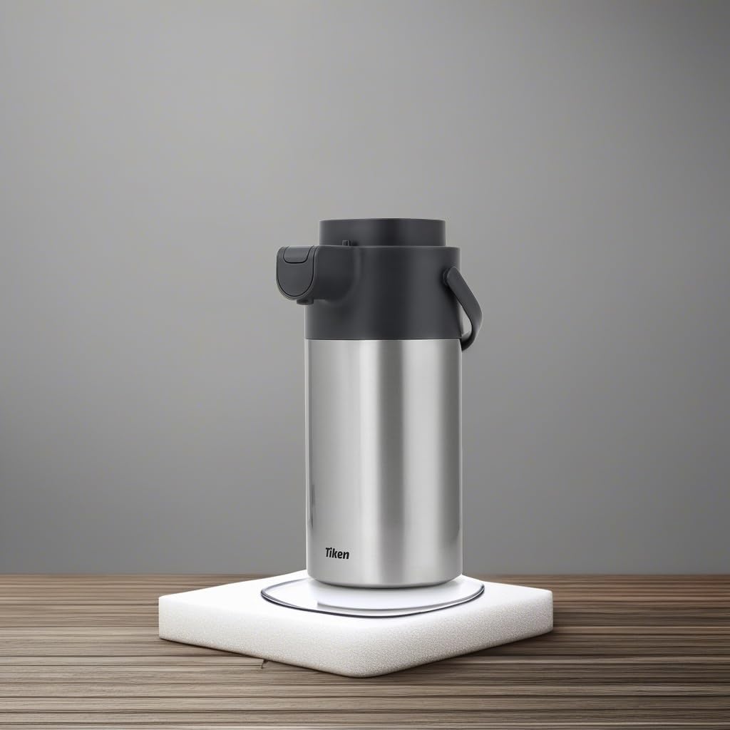 Tiken Airpot Coffee Dispenser with Pump - Coffee Carafes for Keeping Hot - Beverage Dispenser - 135oz/4L Thermal Coffee Carafe for Hot Liquids - Stainless Steel Insulated Coffee Thermos Carafe
