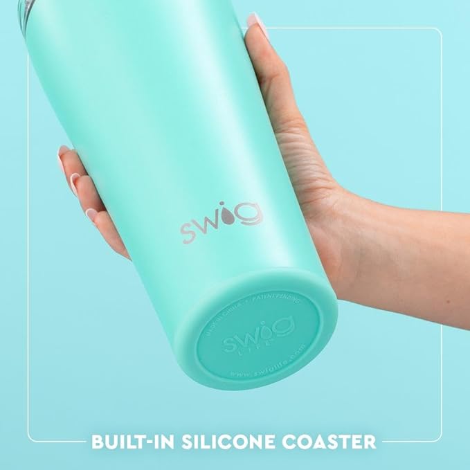 Swig Life 32oz Insulated Tumbler, Travel Coffee Tumbler with Lid, Cup Holder Friendly Travel Coffee Mug, Stainless Steel with Lid (Sun Chaser)