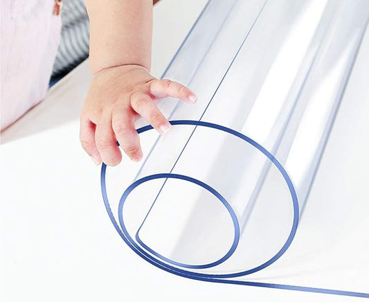 Clear Plastic Table Protector PVC Tablecloth Cover Vinyl Table Cloths Easy Clean Waterproof Wipeable Furniture Desktop Topper Pad for Dining Kitchen Conference Coffee Computer Desk Mat 40x75 inch