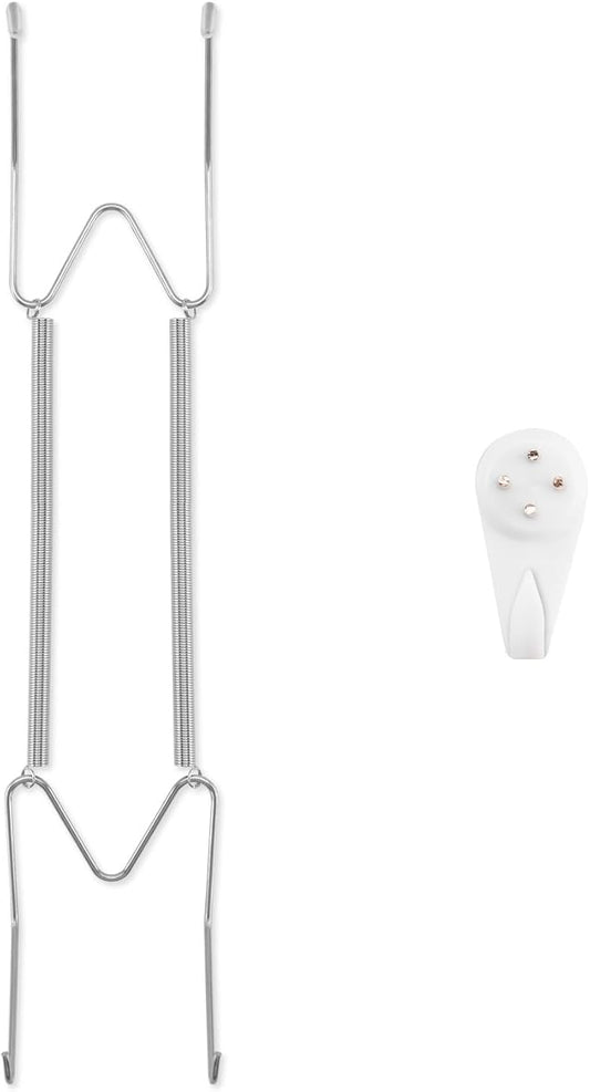 Plate Hangers for The Wall, Suitable for 10-14 inch Decorative Plate, Stainless Steel Wire Plate Holder with Wall Hooks and Rubber tip Protectors, Plate Hangers for Displaying Plates, Platter, Silver