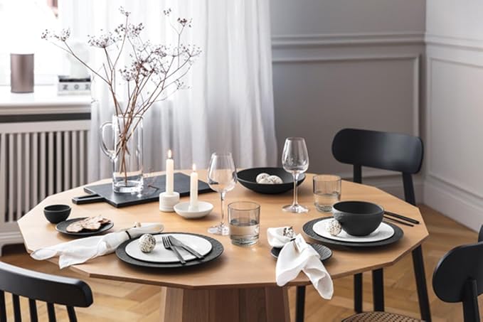Villeroy & Boch Manufacture Rock Dinner Plate Set of 4 27x27x2cm