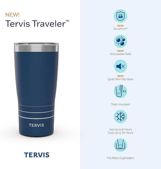 Tervis Traveler Harry Potter The Marauder's Map Triple Insulated Insulated Tumbler Travel Cup Keeps Drinks Cold & Hot, 20oz, Stainless Steel