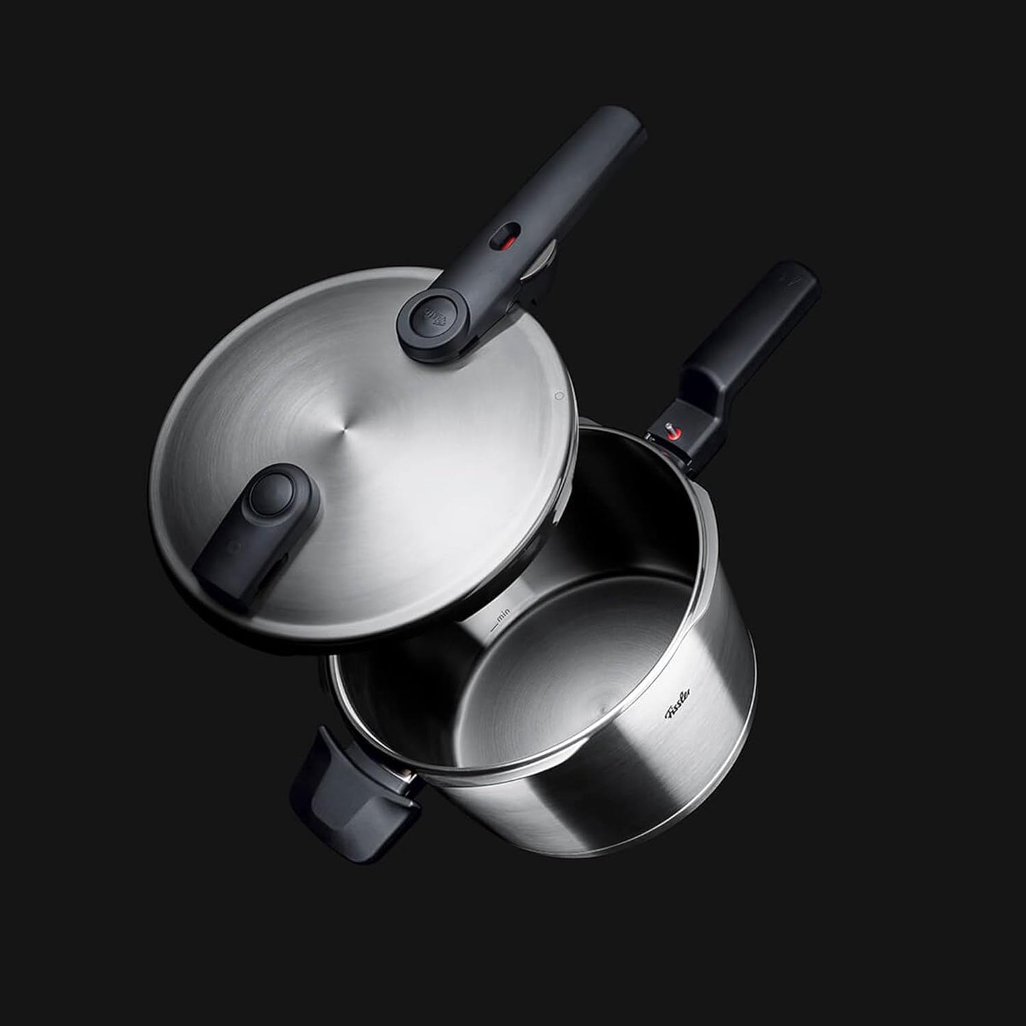 Fissler Vitaquick Premium 3 Piece Set, 3.7 Quart and 6.3 Quart Pressure Cooker with Glass Lid