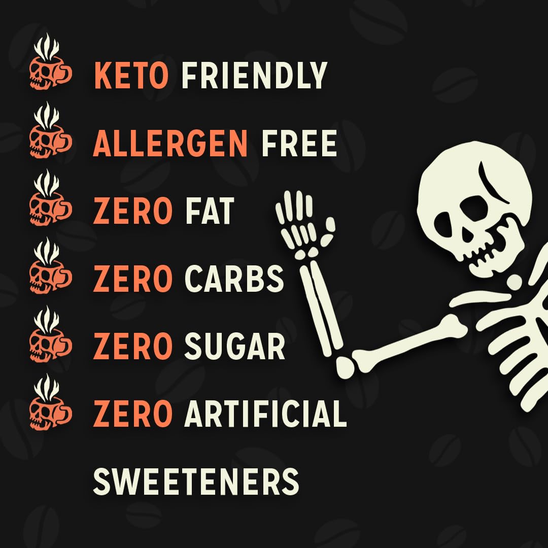 Bones Coffee Company Frankenbones Chocolate and Hazelnut Flavored Coffee, Medium Roast Low Acid Arabica Beans Compatible with Auto drip and French Press Coffee Maker, 12 Oz Whole Bean