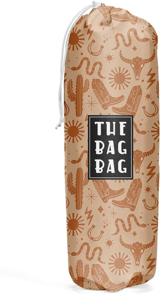 Western Gifts Plastic Bag Holder, Cow Print Stuff Grocery Bag Holder, Plastic Bag Organizer, Plastic Bag Holders for Grocery Bags, Bag Storage Organizer, Western Home Kitchen Decor for Women Men