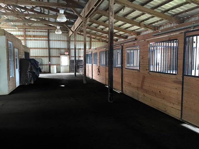 American Floor Mats - Horse/Stable Mats - Heavy Duty Stall Mats - Thick, Durable Rubber Flooring Solid Black 3/4" Thick - 3' x 4' Mat