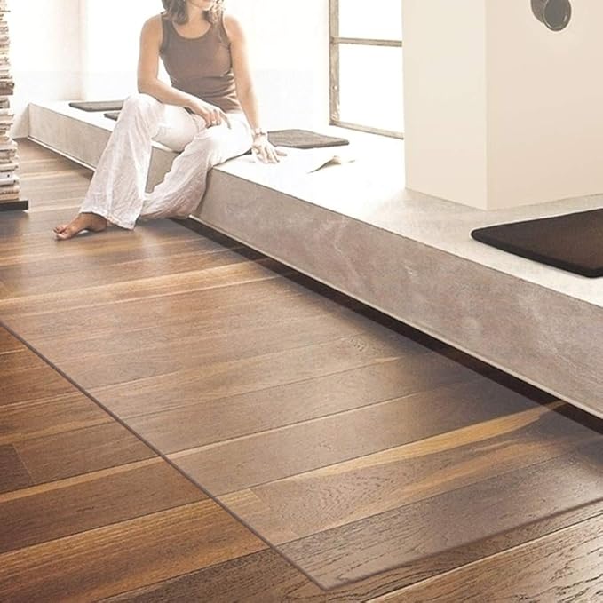 NECAUX Custom Multi-Size 1.5mm Thick Frosted PVC Table Cover Protector - 32 x 60 Inch Dining Room Table Rectangular Vinyl Non-Slip Desk Pad for 5 Foot Coffee Table/Writing Desk