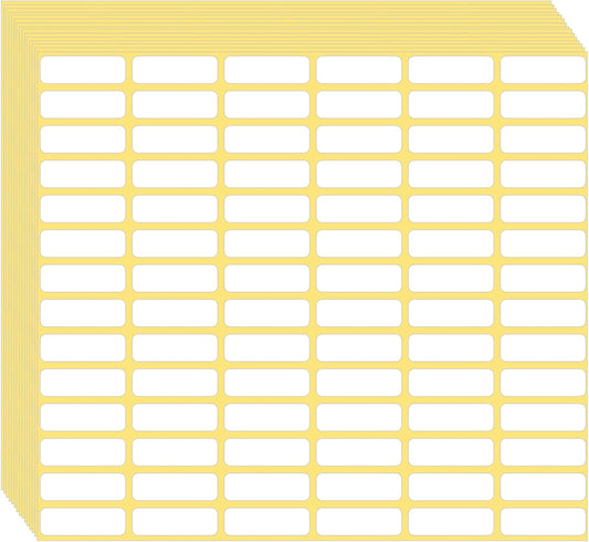 1680 Pcs Matte White Labels Blank Stickers Small Sticky Labels Removable Price Tags Labels Stickers for Jars Boxes Envelopes File Folders School Office Home (10 X 20 mm)