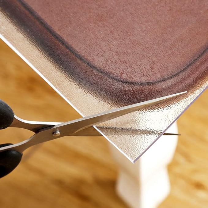 NECAUX Custom 40 x 95 Inch Frosted Table Cover Protector, 1.5mm Thick Wood Grain Transparent Table Pad Non-Slip Tablecloth Plastic Protective Pad for Dining Room Table Conference Table Trainning Table