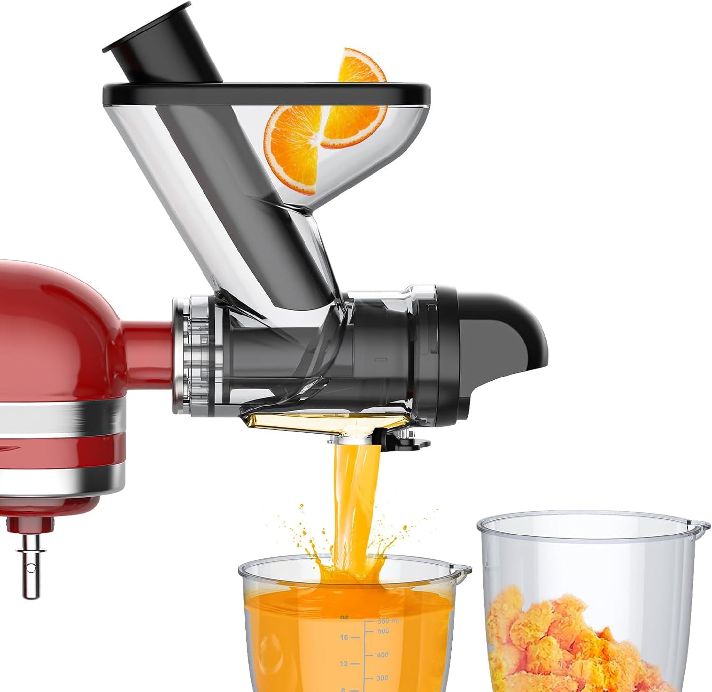 Masticating Juicer Attachment for KitchenAid Stand Mixer, Cold Pressed Juicer Machine, Slow Masticating Juicer Attachment with Dual Feed Chute and Pusher by FGREEBLE