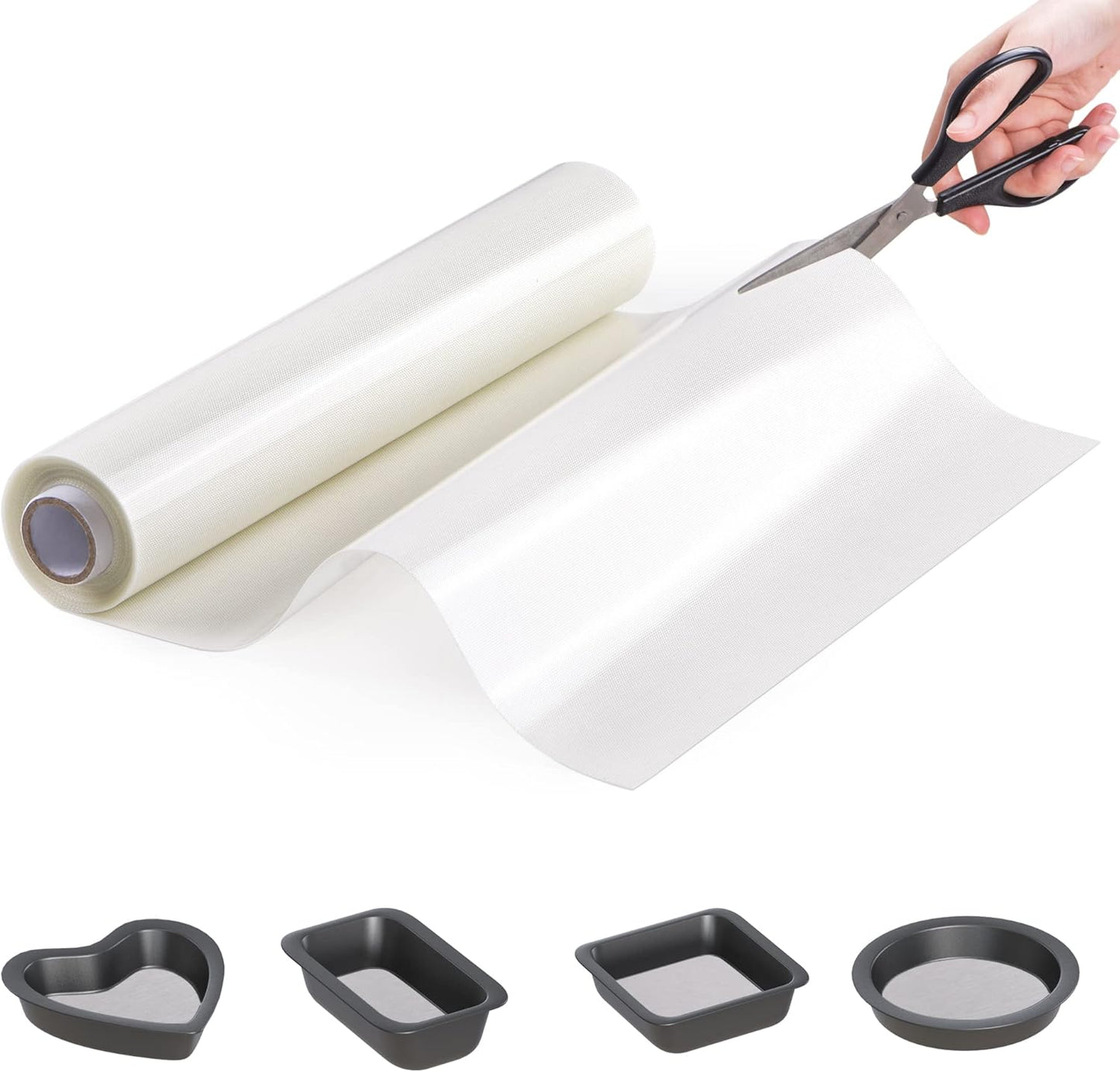 Silicone Baking Mat Roll - Best German Silicone - Non-slip Silicone Pastry Mat, Non-Stick Reusable Air Fryer Linner, Counter Mat, Oven Liner, Freeze Dryer Mat - 12IN x 13.3FT