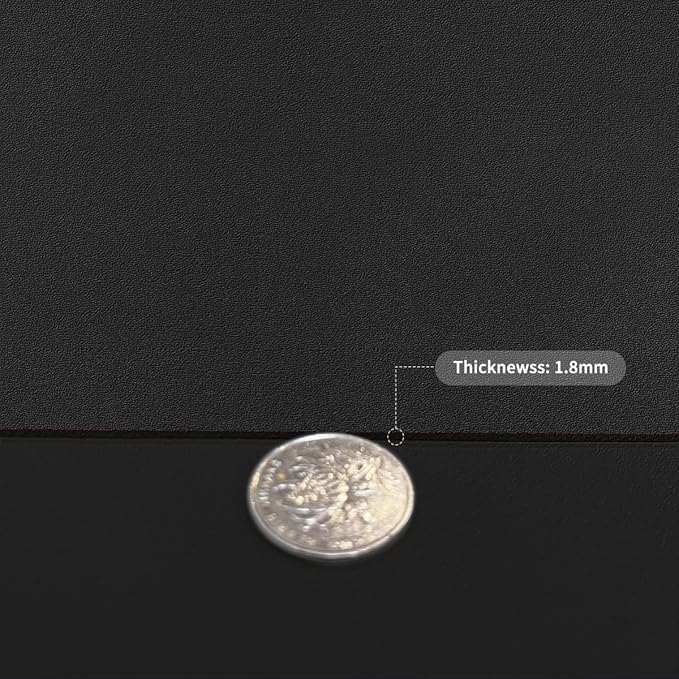 Leather Desk Mat,1.8mm Thick,15.75x63 Inch Desk Cover,Desk Protector Mat,Dresser Cover Top,Leather Table Cover,Side Table Cover,Office Desk Cover,Office Table Cover(Black+Black,15.75x63)