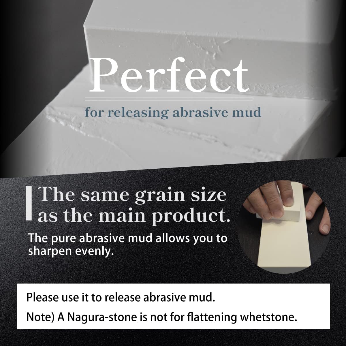 FUKAMI Whetstone Sharpening stone super finishing grit 8000 w/Nagura, 7.1" x 2.4" x 0.8" (Pro Power. Perfectly Compact for home use), Made in Japan (#8000)