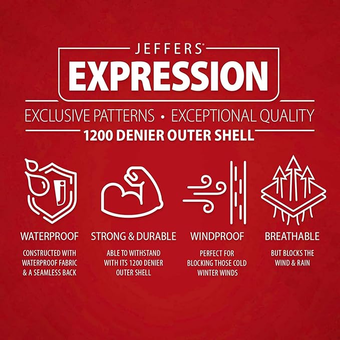 Jeffers Expression 1200 Denier Standard Neck Turnout Sheet, Cattle Drive, 87"- Waterproof, Breathable Horse Sheet with 0g Polyfill, No Insulation, Ideal Protection for Wind & Rain, Lightweight