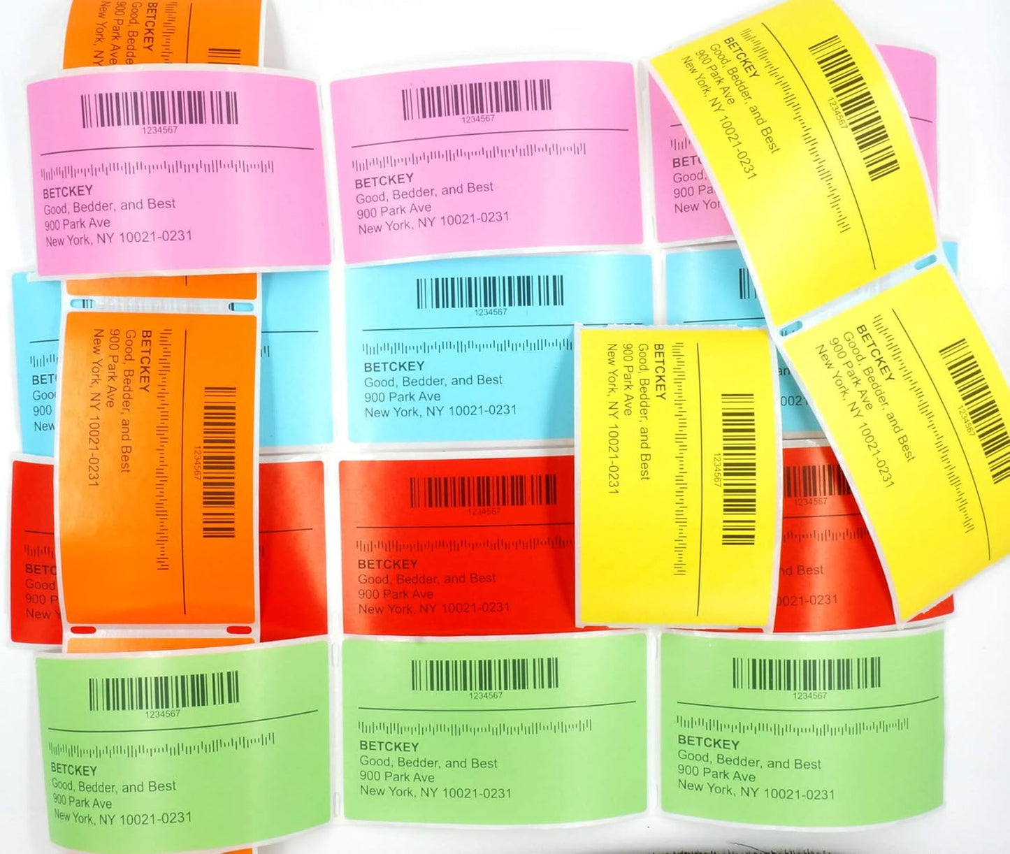 BETCKEY - 1" x 3" Barcode & Address Labels Compatible with Zebra & Rollo Label Printer,Premium Adhesive & Perforated[Light Blue, 6 Rolls, 3120 Labels]