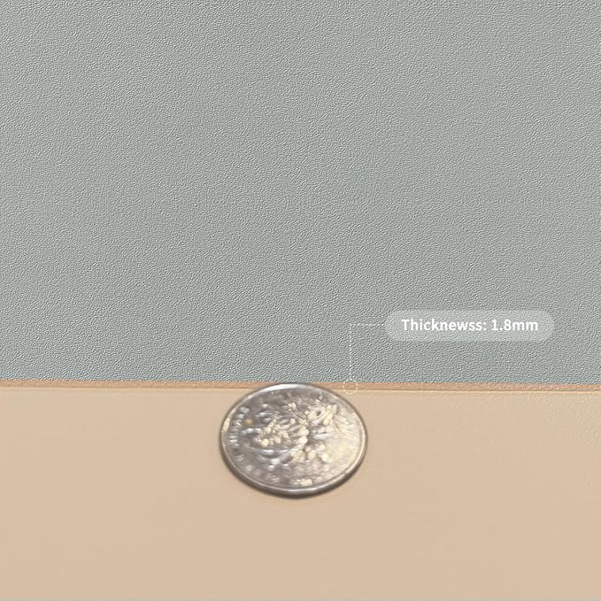 Leather Dresser Cover,1.8mm Thick,14x90 Inch,Dresser Protector Top,Dresser Top Protector,Dresser Cover Top,Dresser Top Cover,Dresser Cover Top for Bedroom.(Light Brown+Gray,14x90)