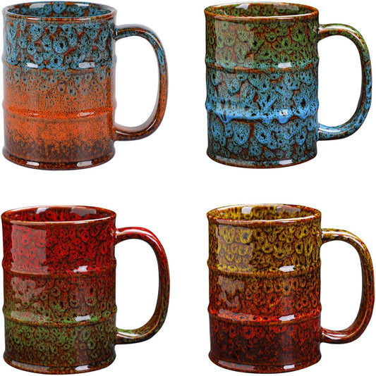 Coffee Mug,20 Oz Coffee Cups Ceramic Tea Cup Large Coffee Mug for Office and Home - Dishwasher and Microwave Safe Novelty Coffee Mugs, 1pcs. (multicolour-4pcs)
