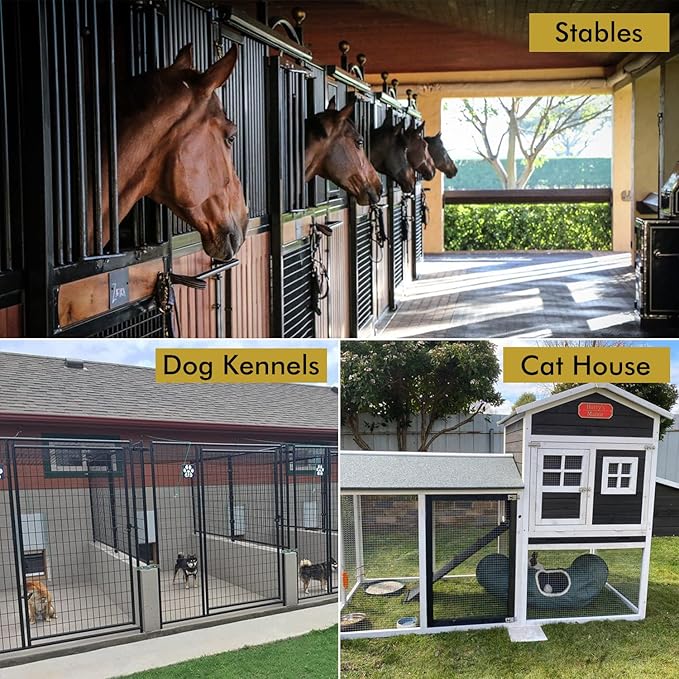 Acrylic Horse Stall Name Plate, 2.4" x 8" Personalized Stall Signs, UV Protected, Custom Pet Name Sign, All Weather Adhesive, Mounting (Silver, Style 1)