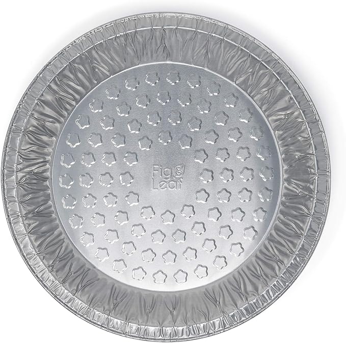 Fig & Leaf (60 Pack) Premium 9-Inch Pie Pans l Disposable Aluminum Foil l Heavy-Duty l Tin Plates for Tart Quiche Pies